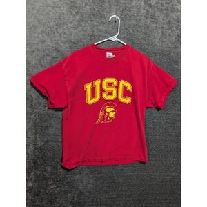 Vintage USC Trojans Delta Magnum Weight Red Graphic T-Shirt Mens Large NCAA